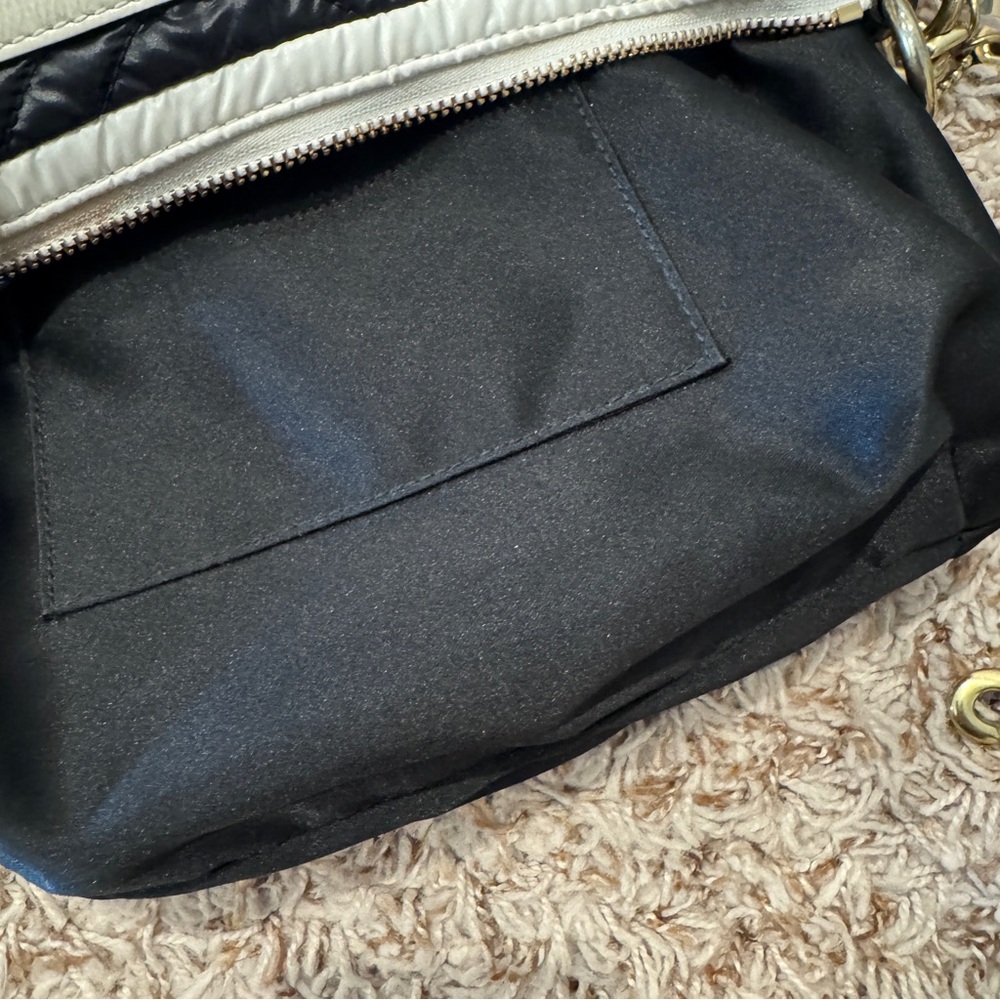 Coach Poppy Ski Bunny Black White Quilted Nylon Bag Purse Crossbody Vintage Y2K - Picture 9 of 12